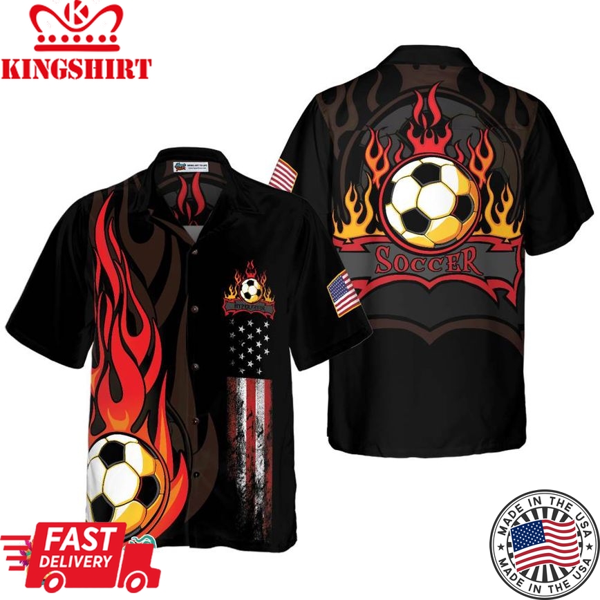 Soccer Flame Hawaiian Shirt