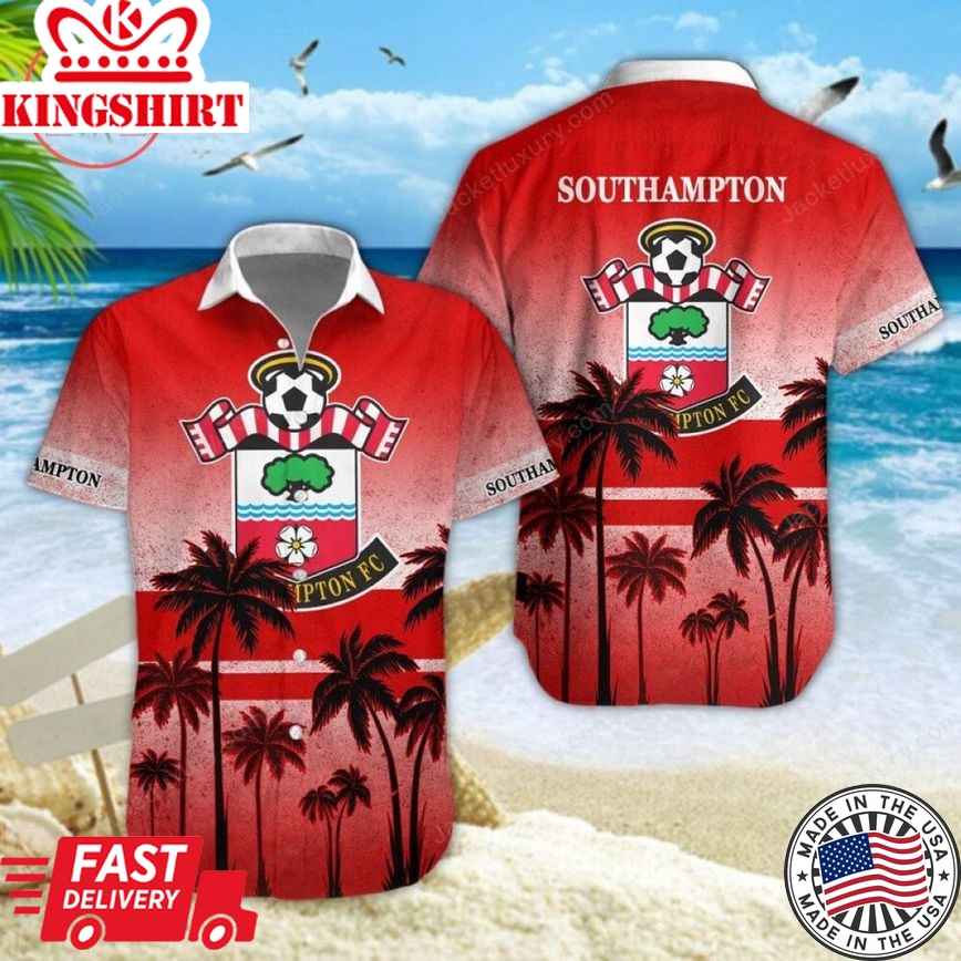 Southampton Fc Coconut Tree Beach Trendy Hawaiian Shirt Aloha Shirt