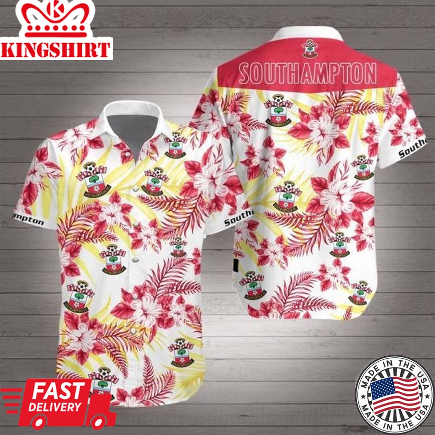 Southampton Fc Flower Tropical Trendy Hawaiian Shirt Aloha Shirt