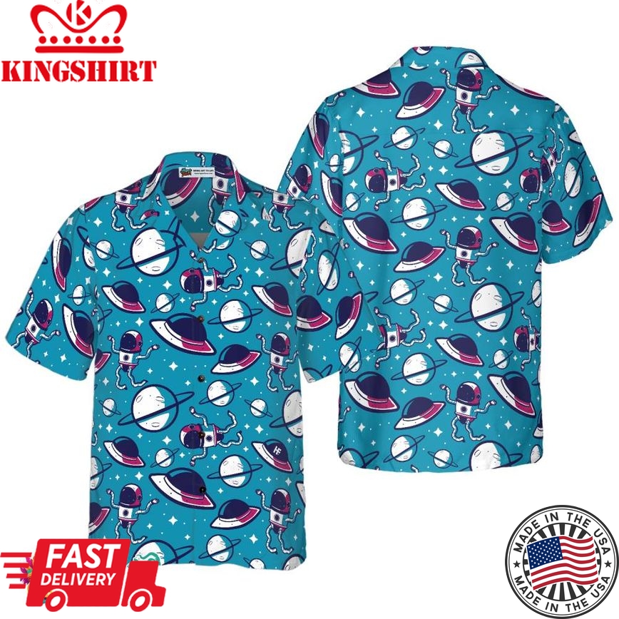 Space Cartoon Hawaiian Shirt