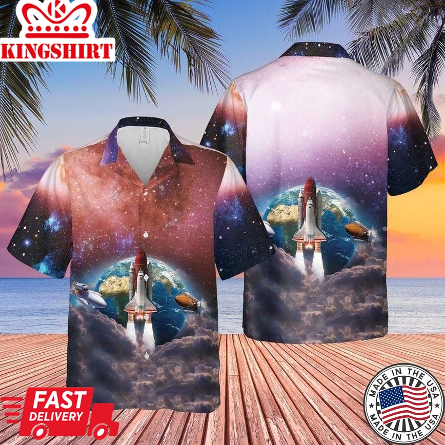 Space Shuttle Trendy Hawaiian Shirt