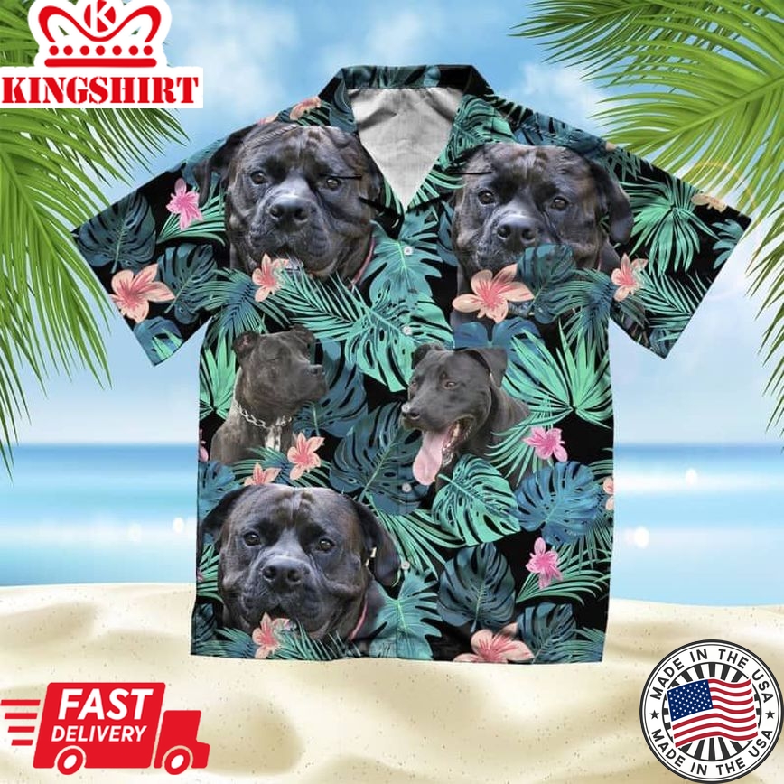 Spanish Alaunt Trendy Hawaiian Shirt, Dog Summer Leaves Trendy Hawaiian Shirt, Unisex Print Aloha Short Sleeve Casual Shirt Summer Gifts