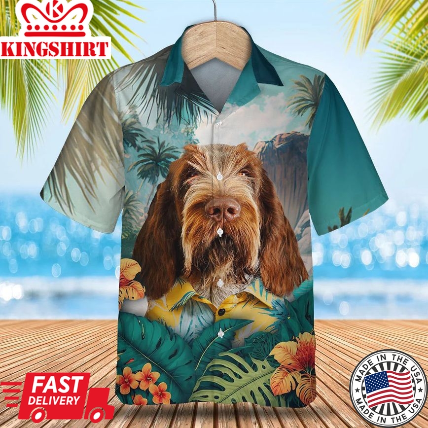 Spinone Italiano - 3D Tropical Trendy Hawaiian Shirt