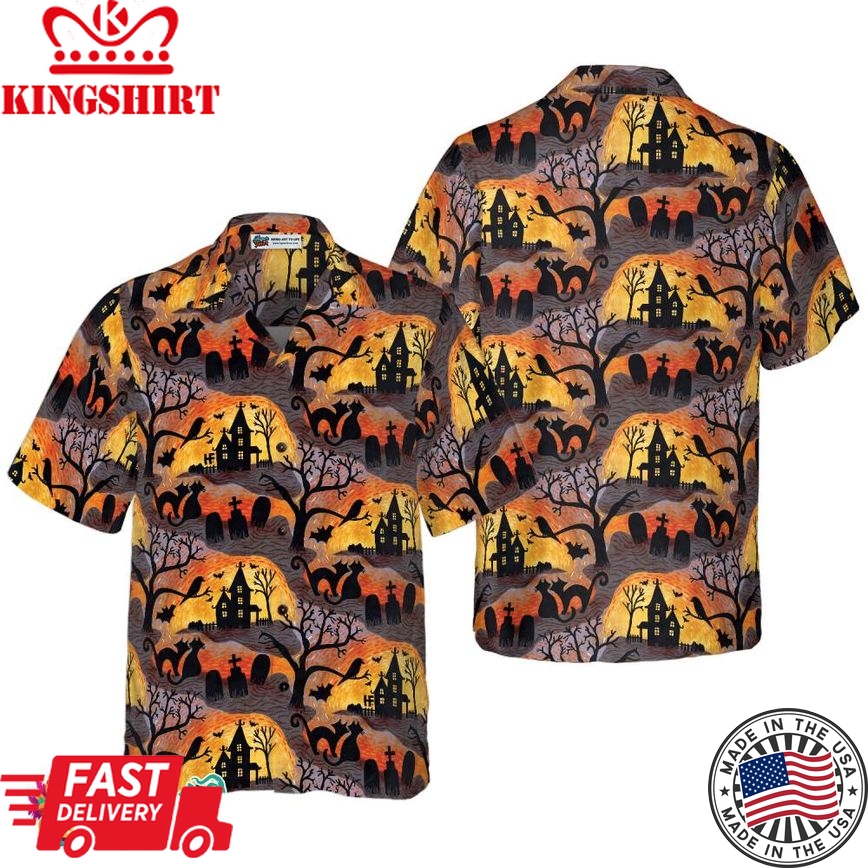 Spooky Night Halloween Hawaiian Shirt, Halloween Shirt For Men And Women