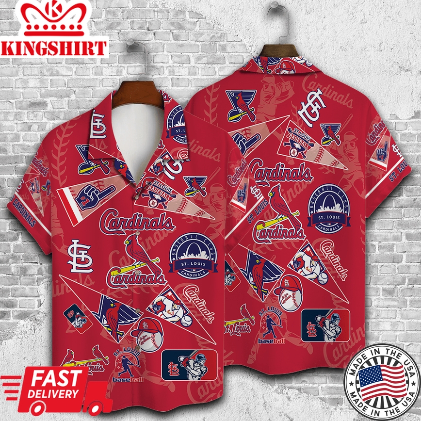 St Louis Cardinals in 3D Unique Hawaiian Shirt