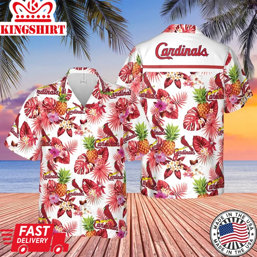 St. Louis Cardinals Trendy Hawaiian Shirt Men And Women, Summer Button Down Mens Trendy Hawaiian Shirts