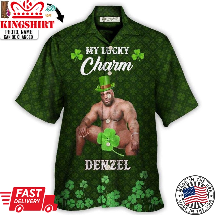 St Patrick'S Day My Lucky Charm Custom Photo Personalized - Hawaiian Shirt - Personalized Photo Gifts Hawaiian Shirt