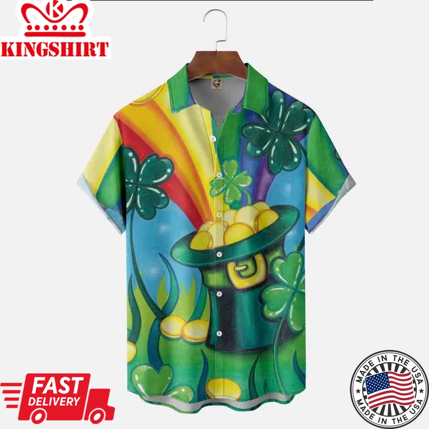 St Patrick's Day Shamrock American Trendy Hawaiian Shirt