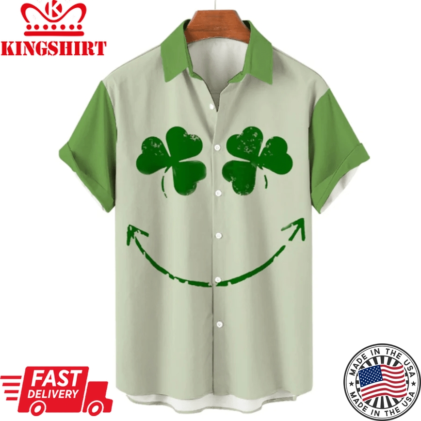 St. Patrick's Trendy Hawaiian Shirt, Irish Hawaiian, Gift For Men