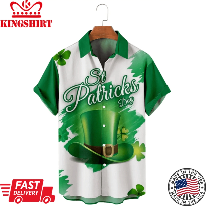 St. Patrick's Trendy Hawaiian Shirt, Irish Trendy Hawaiian Shirt