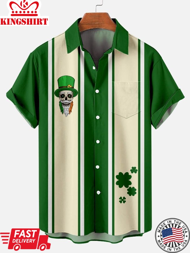 St Patrick Skull Men's Short Sleeve Tops