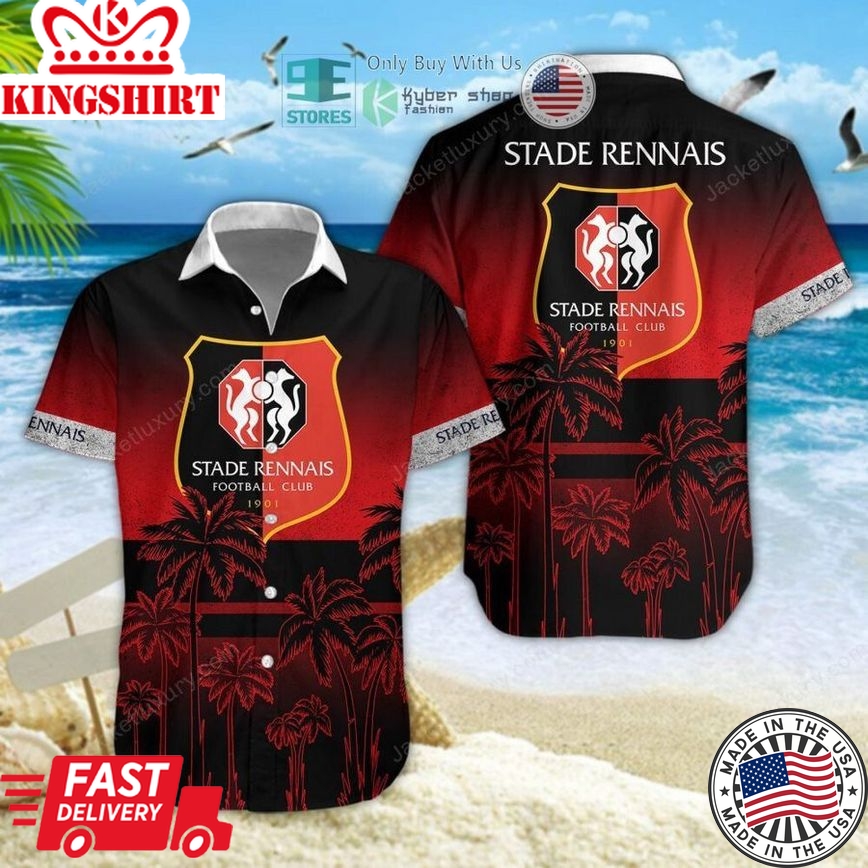 Stade Rennais Fc Palm Tree Trendy Hawaiian Shirt Aloha Shirt