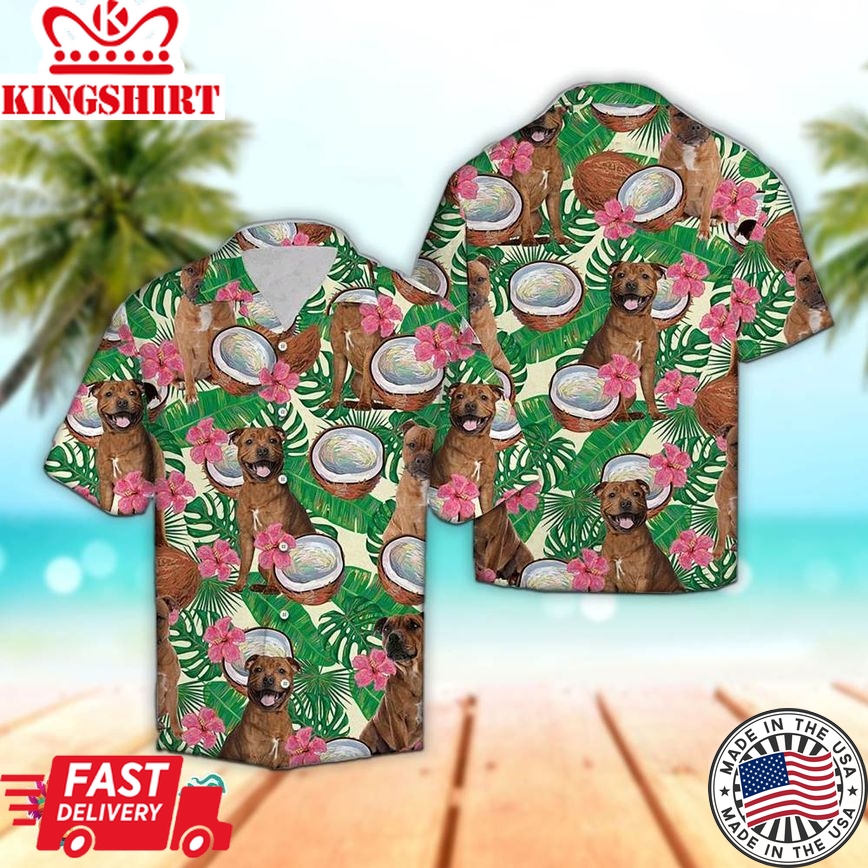 Staffordshire Hawaiian Shirt Tropical Coconut, Aloha Hawaiian Shirts