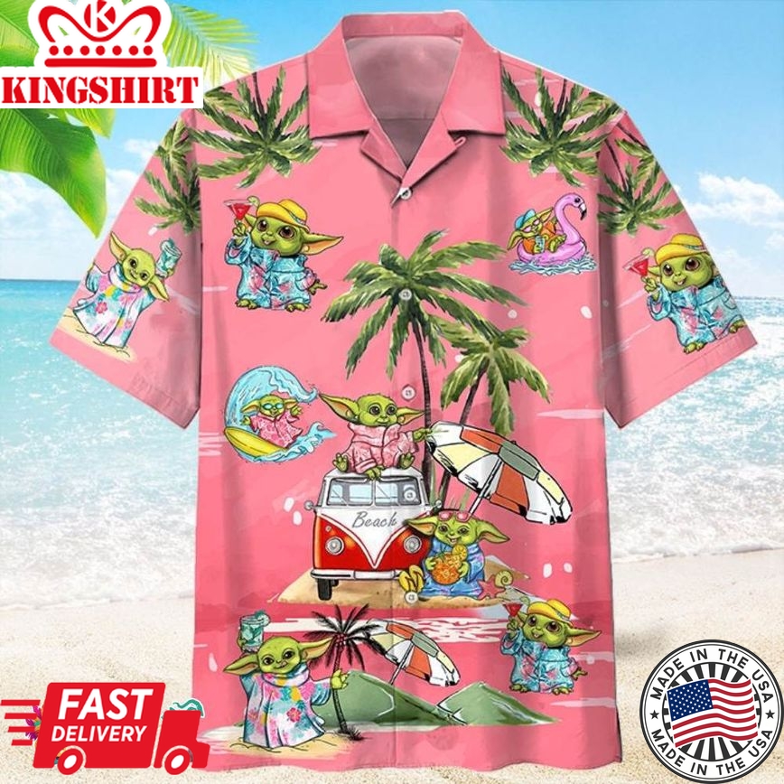 Star Wars Baby Yoda Hawaiian Shirt - Perfect For Your Family's Summer Beach Getaway