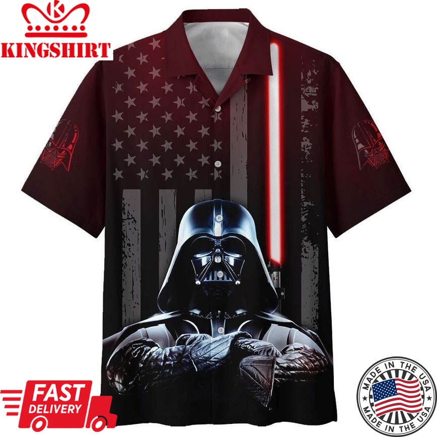 Star Wars Darth Vader American Flag Hawaiian Shirt