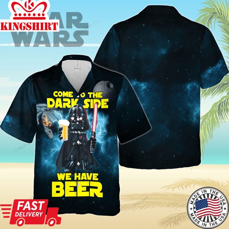 Star Wars Darth Vader Come To The Dark Side We Have Beer Hawaiian 3D Shirt