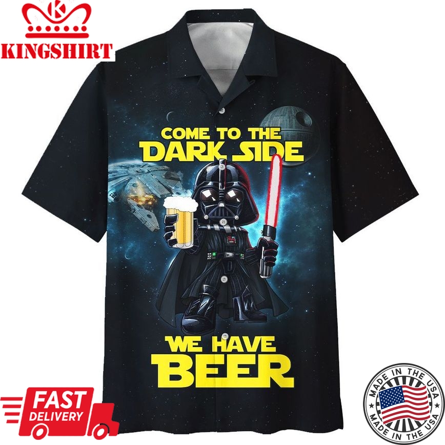 Star Wars Darth Vader Come To The Dark Side We Have Beer Hawaiian Shirt