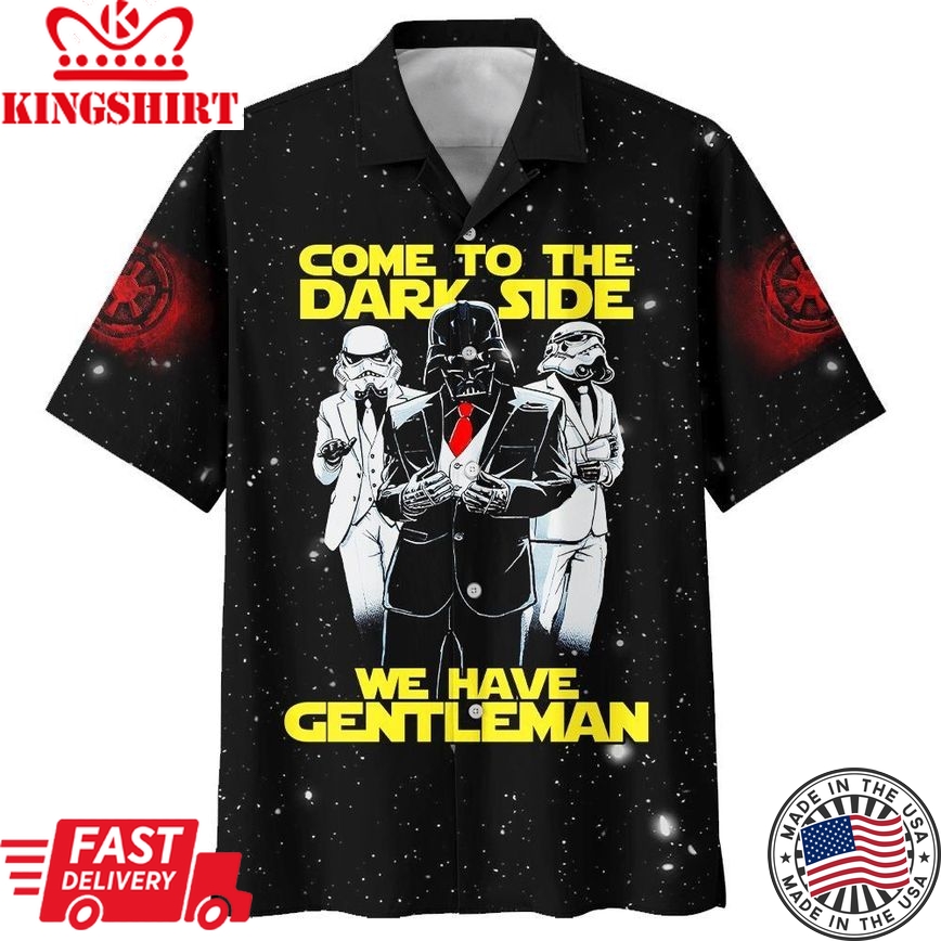 Star Wars Darth Vader Come To The Dark Side We Have Gentleman Hawaiian Shirt