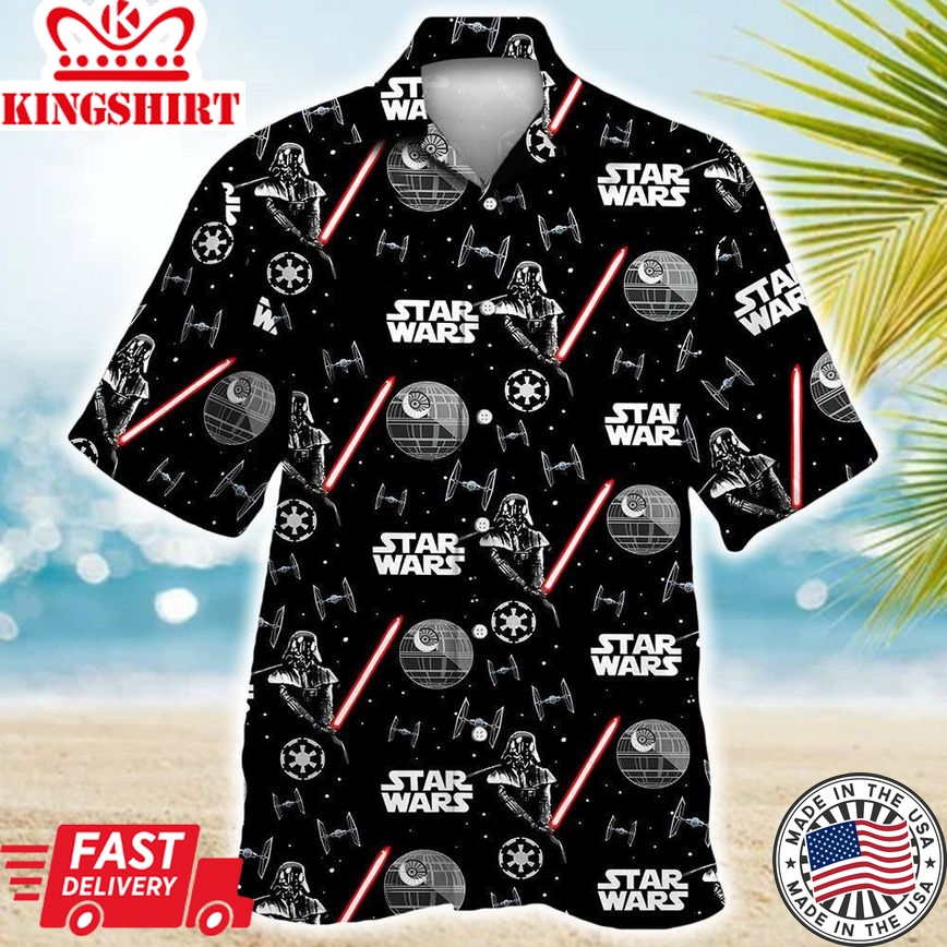 Star Wars Darth Vader With Light Saber Hawaiian Shirt