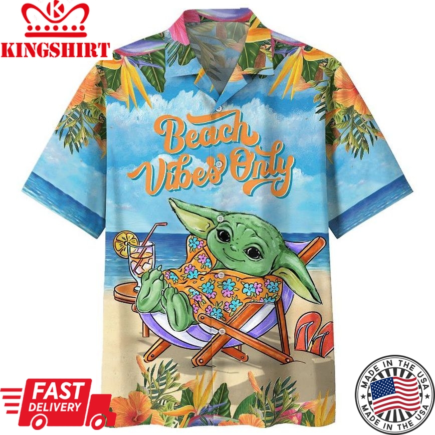 Star Wars Disney Baby Yoda Beach Vibes Only Hawaiian Shirt