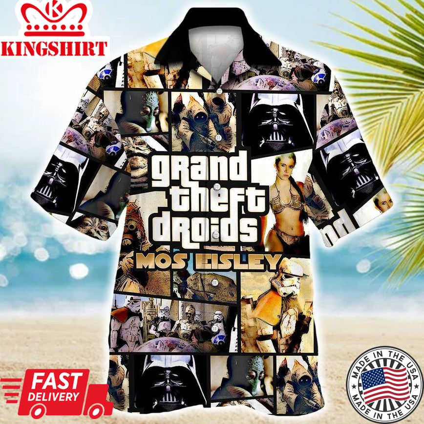 Star Wars Grand Theft Droids Mos Eisley Hawaiian Shirt