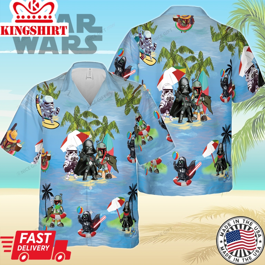 Star Wars Imagery in a Hawaiian 3D Shirt Design