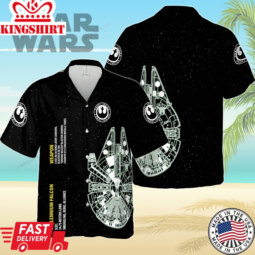 Star Wars Millennium Falcon Hawaiian 3D Shirt