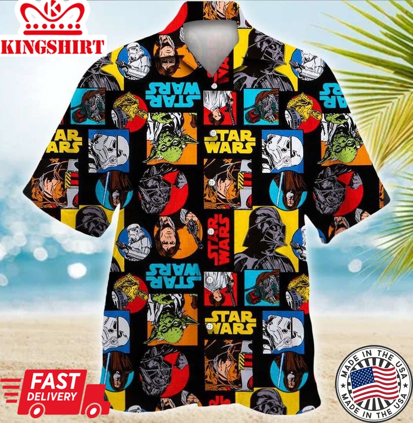 Star Wars Pattern Colorful Hawaiian Shirt