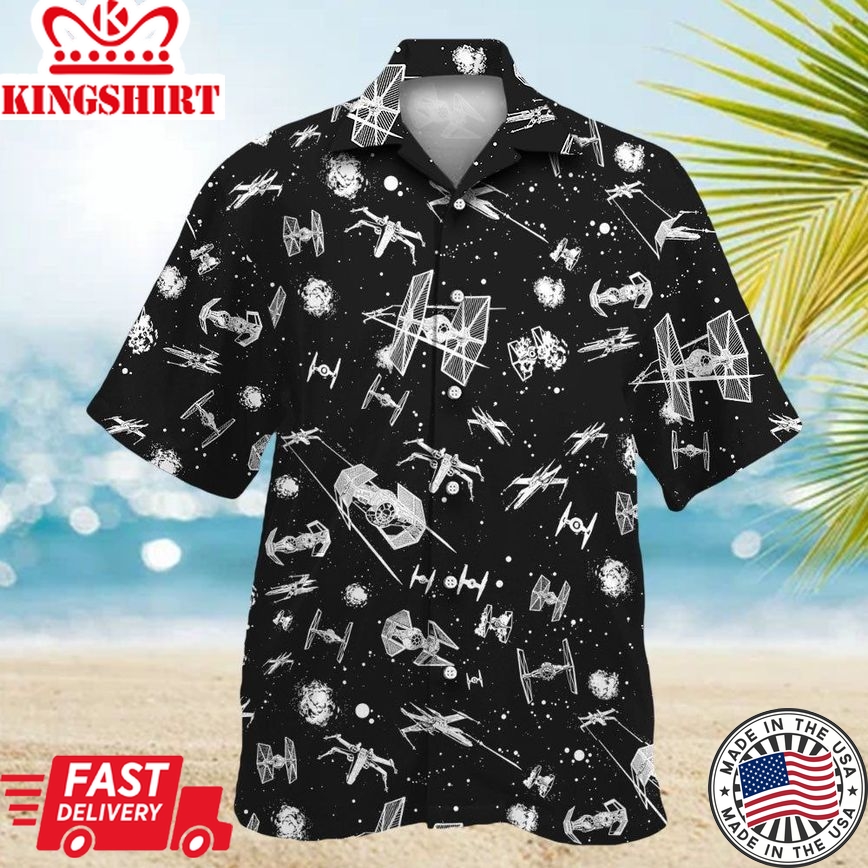 Star Wars Spacecraft Pattern - Hawaiian Shirt