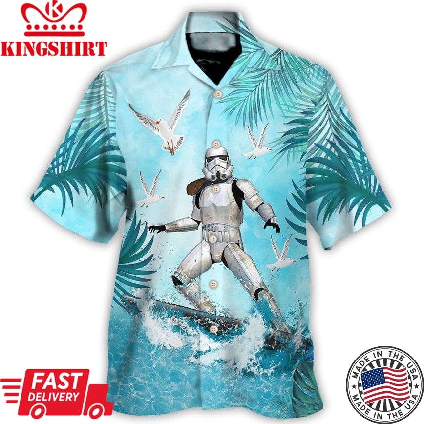 Star Wars Stormtrooper Surfing Hawaiian Shirt