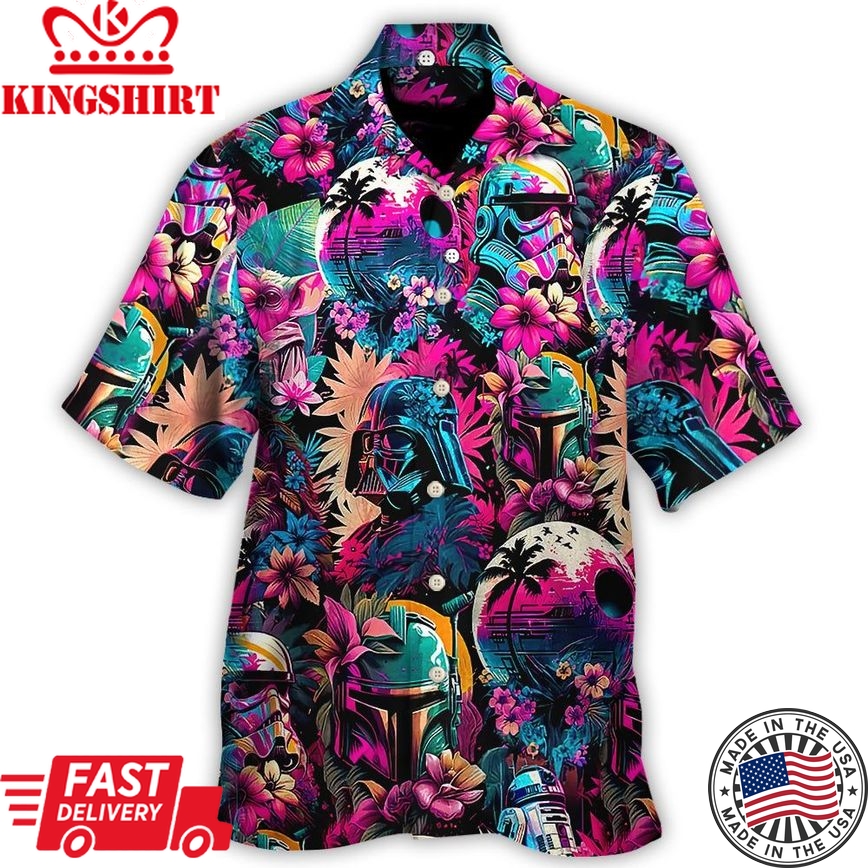 Star Wars Synthwave Hawaiian Shirt