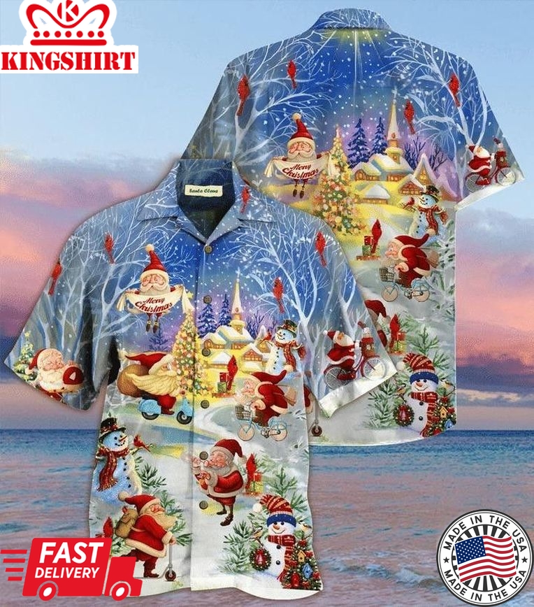 Stay Cool Santa Claus Trendy Hawaiian Shirt