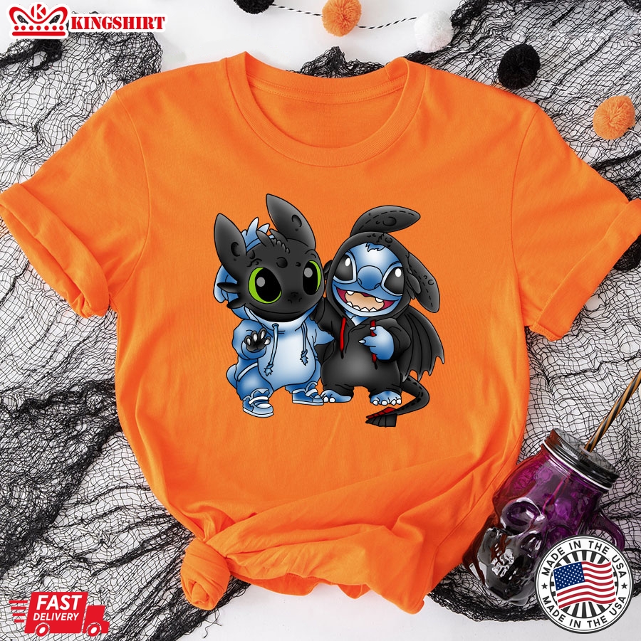 Stitch and Toothless Swap Mashup T-Shirt