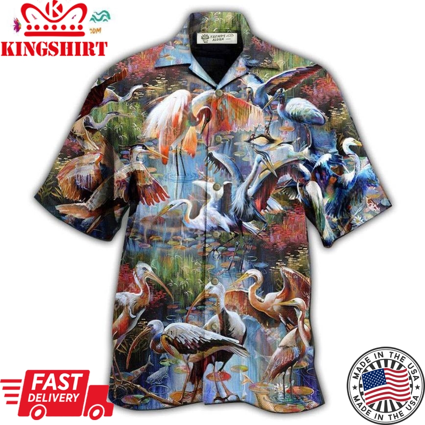 Stork Bird Migration Hawaiian Shirt