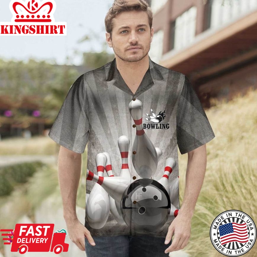 Strike Bowling Ball Lover Hawaiian Shirt, Unique Pins And Ball Bowling Shirt, Best Gift For Bowling Players