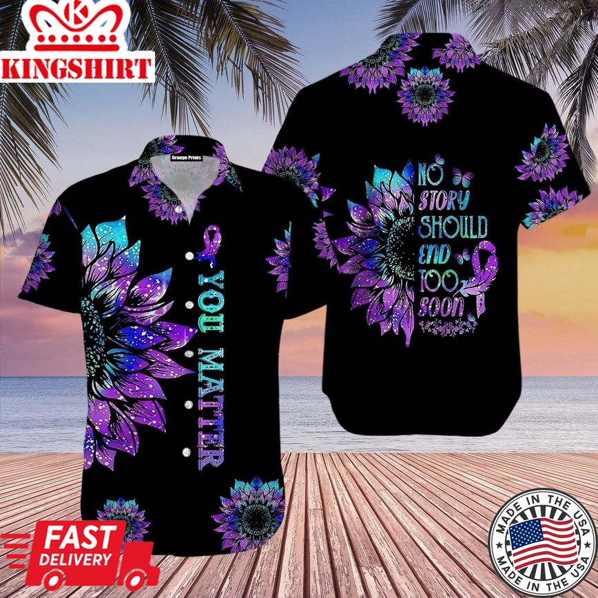 Suicide Prevention Awareness Trendy Hawaiian Shirt For