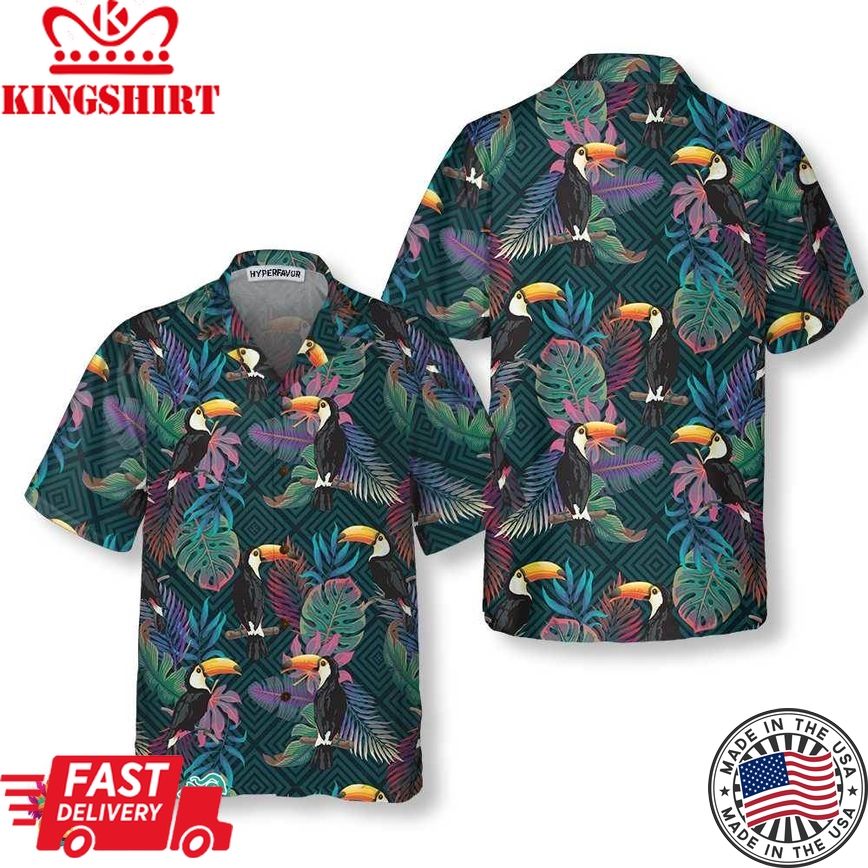 Summer Exotic Pattern With Toucan Bird Hawaiian Shirt, Tropical Toucan Shirt, Toucan Hawaiian Shirt For Men And Women