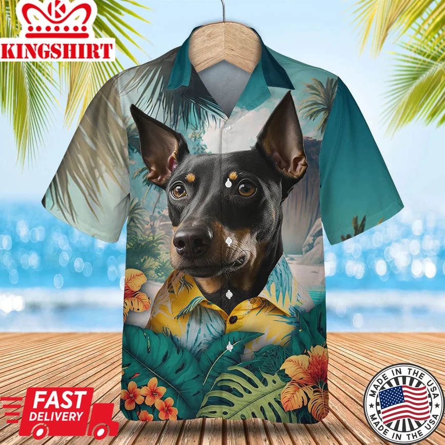 Summer Fashion Manchester Terrier Tropical Trendy Hawaiian Shirt for Dog Lovers: Stylish Pet Apparel