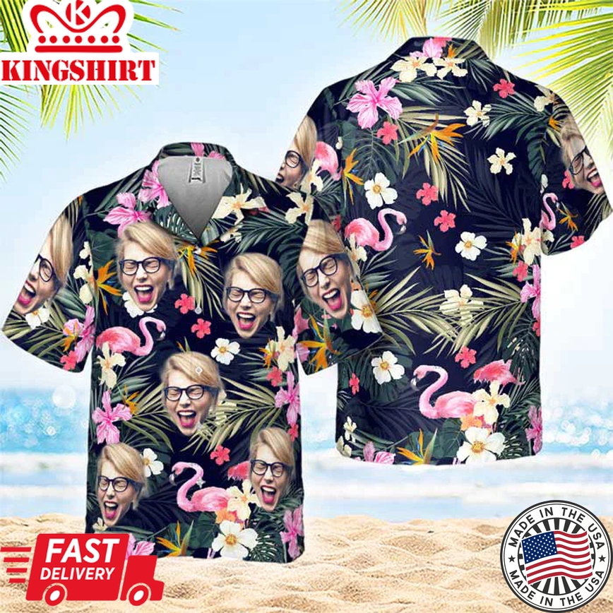 Summer Vibe - Personalized Custom Face Unisex Trendy Hawaiian Shirt - Upload Image, Gift For Family, Pet Owners