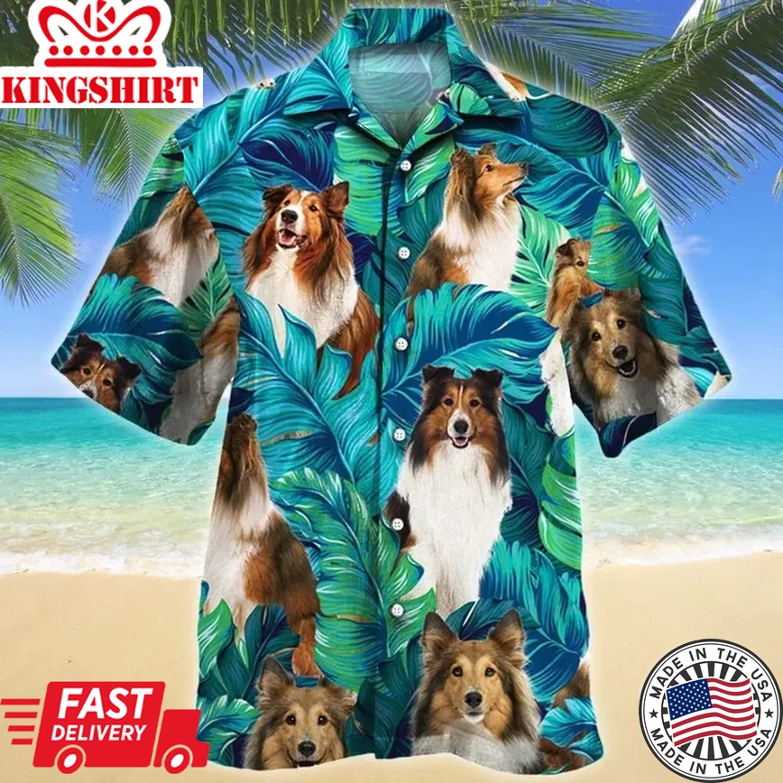 Summer Vibes Shetland Sheepdog Dog Lovers Gift Pattern Trendy Hawaiian Shirt