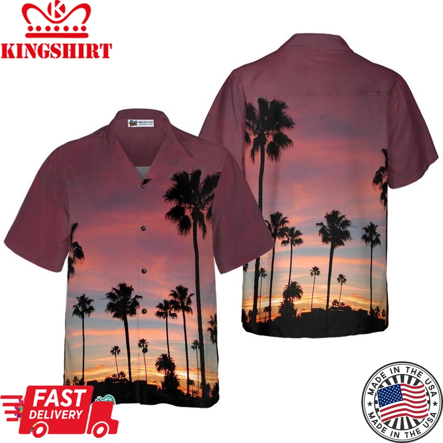 Sunset Venice Beach Men Hawaiian Shirt