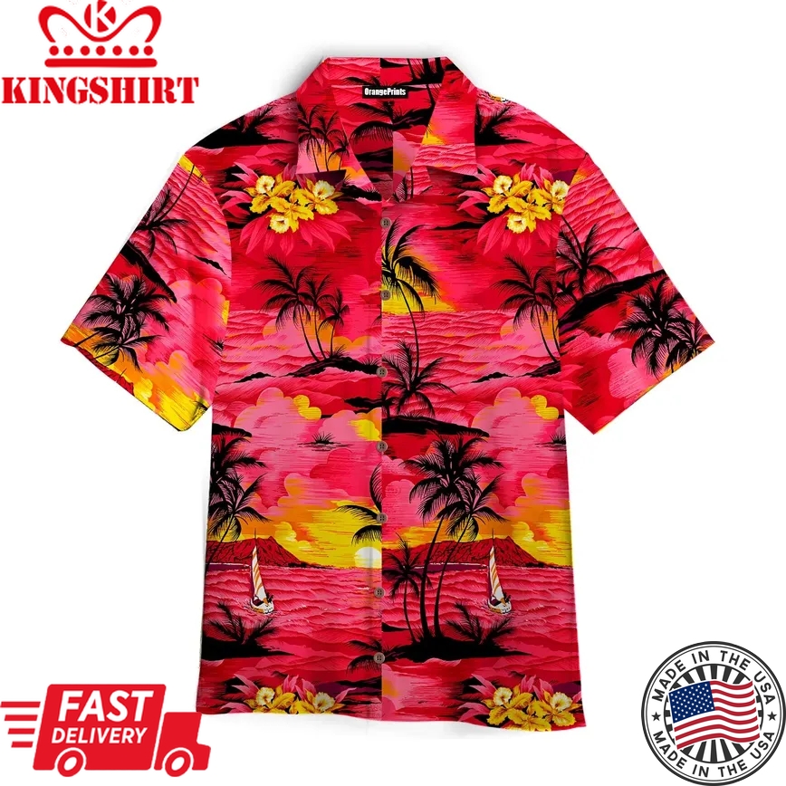 Sunset View Trendy Hawaiian Shirt