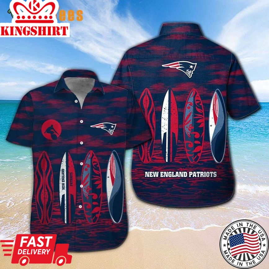 Surf Board Patriots Trendy Hawaiian Shirt Gifts For Patriots Fans Perfect Gifts For Your Loved Ones