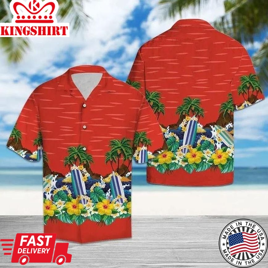 Surfboard Lover Trendy Hawaiian Shirt