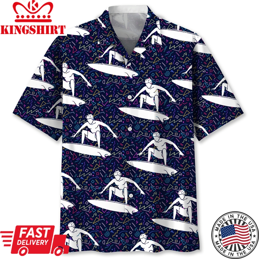 Surfing Trendy Hawaiian Shirt