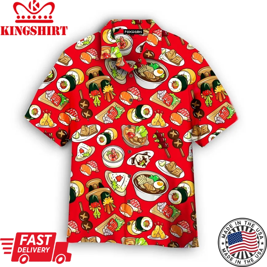 Sushi High Feeling Style Trendy Hawaiian Shirt For Aloha Shirt