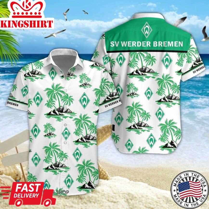 Sv Werder Bremen Coconut Tree Trendy Hawaiian Shirt Aloha Shirt