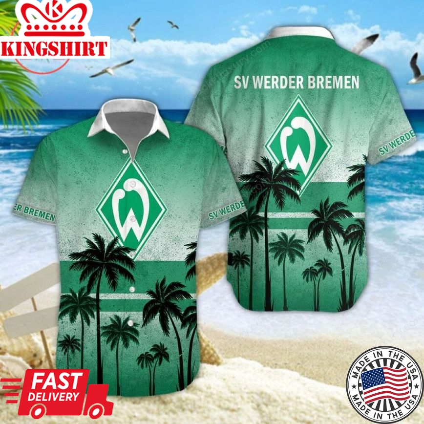 Sv Werder Bremen Palm Tree Trendy Hawaiian Shirt Aloha Shirt