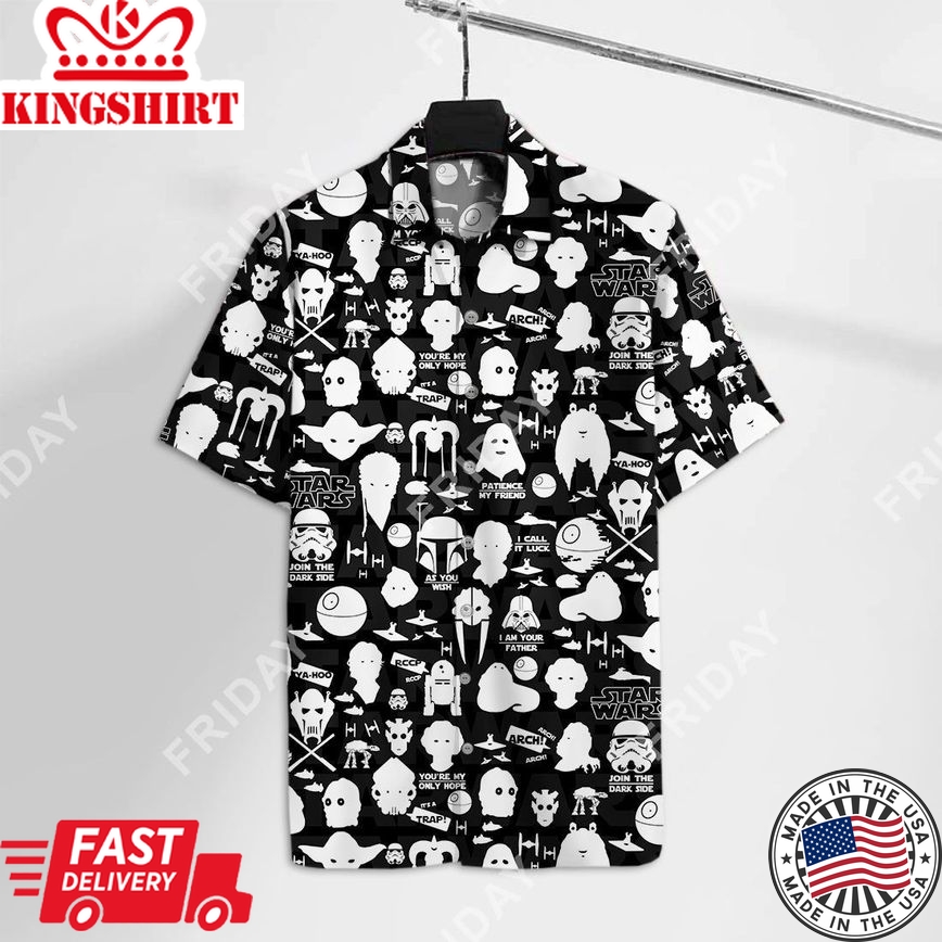 Sw Hawaiian Shirt Character Quote Hawaii Tshirt Cool Sw Aloha Shirt