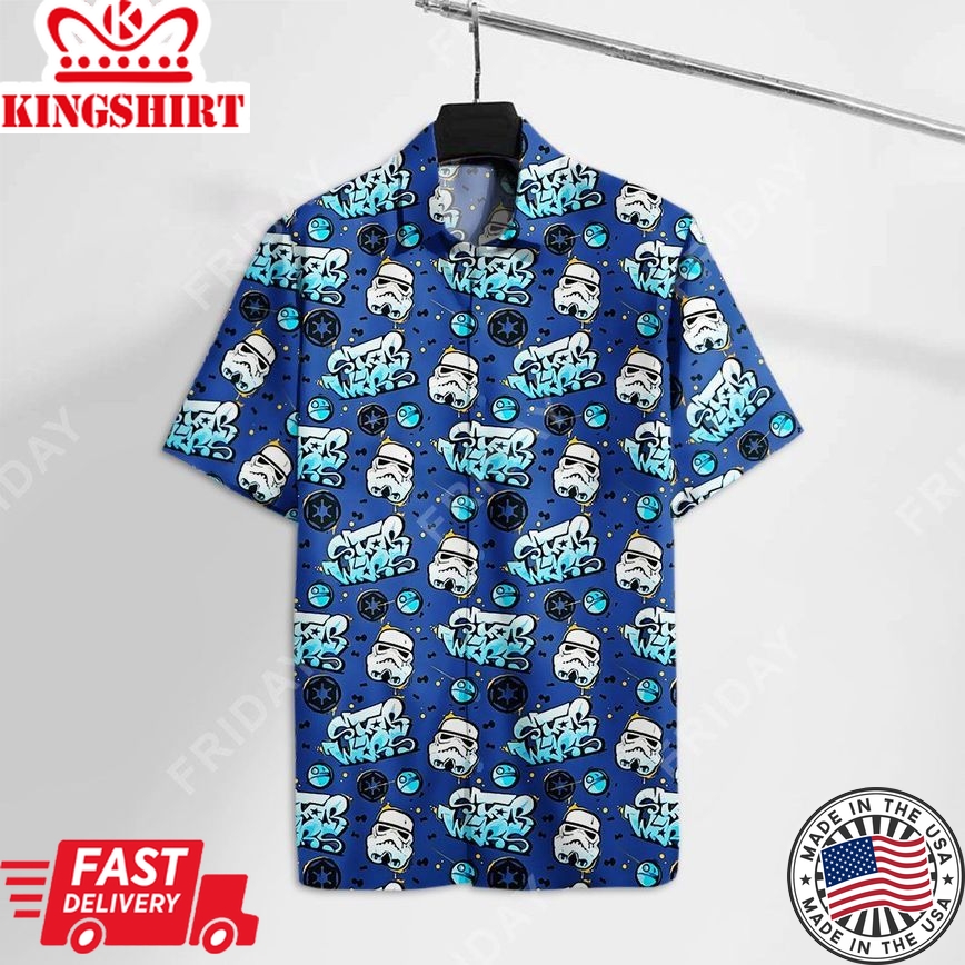 Sw Hawaiian Shirt Trooper Blue Hawaii Tshirt